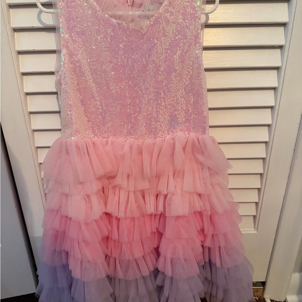 Lola + The Boys Light Pink Sequin Tulle Dress size 6